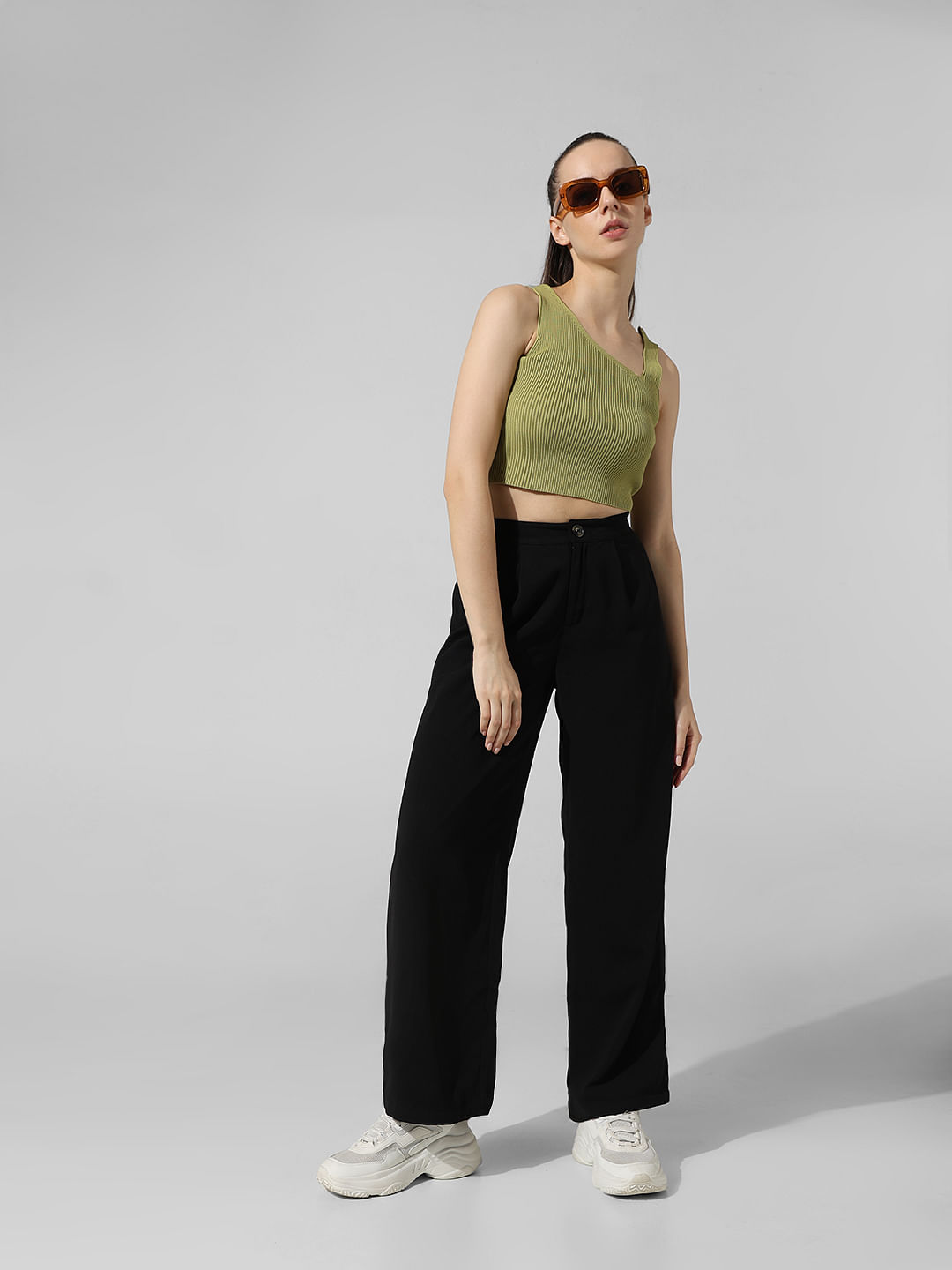 Womens Figure Print Crop Top And Wide Leg Set Out Sleeveless Two Piece Pants  With High Waist And Loose Fit For Summer And Spring From Hhepinggee, $21.26  | DHgate.Com